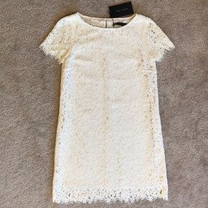 Zara Woman NWT Ivory Floral Lace XSmall SS Dress